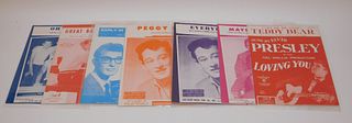 8 Assorted 1957 Rock and Roll Sheet Music Books