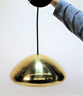 MCM Brass Dome Shade Pendant Ceiling Lamp