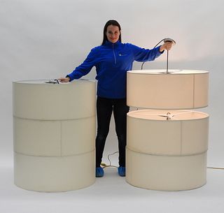 6 Luminaire Lumetta Acrylic Drum Light Fixtures