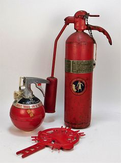3PC Military Fire Extinguishers and Trivet Group