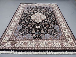 Estate Indian Tabriz Carpet Rug