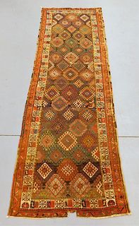 Antique Shahsavan Geometric Carpet Runner