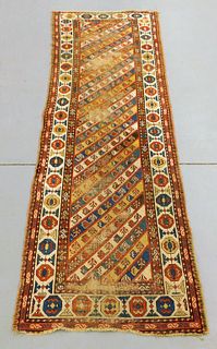 Antique Persian Geometric Carpet Runner