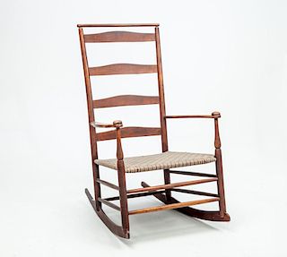 Shaker Type Ladder-Back Rocking Chair
