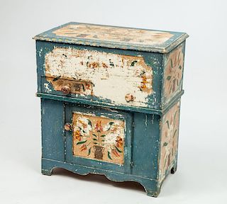 American Painted Pine Basin Stand