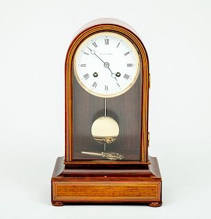 Inlaid Rosewood Mantel Clock, Erwin Sattler