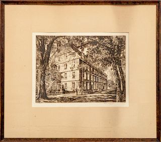 Group of Six Views of Academic Buildings and Cathedrals