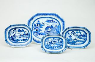 Two Canton Porcelain Open Vegetable Dishes