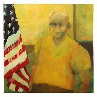 "The Patriot" Oil on Canvas by Nancy Mozur, ca. 1968