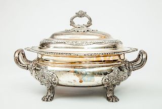 Victorian Silver-Plated Soup Tureen, Liner and Cover