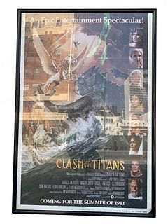 CLASH OF THE TITANS 1981 ORIG 1 SHEET MOVIE POSTER