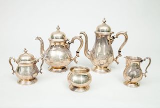 International Silver Five-Piece Tea and Coffee Service, in the Kenilworth Pattern