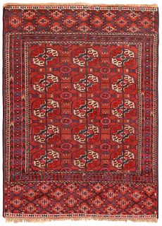 Antique Tekke rug , Turkmenistan , 2 ft 11 in x 3 ft 11 in