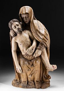 16th C. German / Austrian Limewood Pieta Sculpture