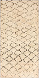 Vintage Moroccan Beni Qurain Carpet ,6 ft 2 in x 12 ft 3 in