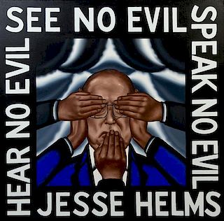 Roger Brown, (American, 1941-1997), See No Evil, 1990