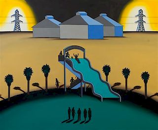 Roger Brown, (American, 1941-1997), Pyramid Courts, 1971
