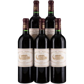Château Margaux. Cosecha 2000. Grand Vin. Premier Grand Cru Classé. Margaux. Niveles: llenado alto. Piezas: 5.