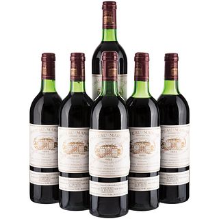 Château Margaux. Cosecha 1982. Grand Vin. Premier Grand Cru Classé. Margaux. Niveles: llenado alto. Piezas: 6.