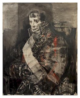 Rico Lebrun, (American, 1900-1964), Portrait of a Spanish Gentleman, 1958