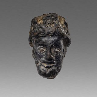 Ancient Greek Pottery head of Bearded Man c.4th cen BC. 