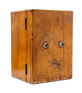 * Don Baum, (American, 1922-2008), Untitled (Wooden Box with Eyes)