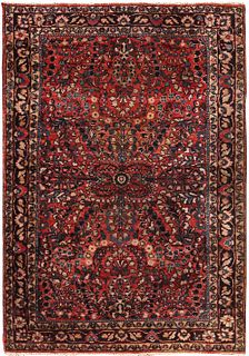 Antique Persian Sarouk rug , 3 ft 4 in x 4 ft 10 in