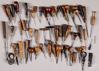 Collection of early hand tools.