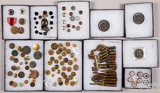 Early buttons, ammunition, etc.