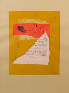 Robert Motherwell, (American, 1915-1991), Music Collage, 1978