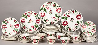 Group of Adams Rose china, sixty-six pieces.