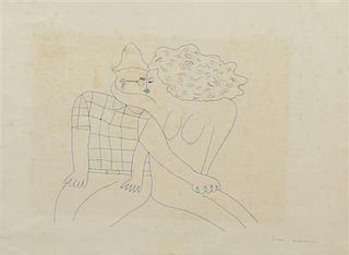 Karl Wirsum, (American, b. 1939), Untitled (Kissing Couple), c. 1963