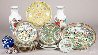 Group of Chinese and Japanese porcelains.