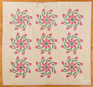 Two pieced and appliquÃ© quilts, early 20th c.