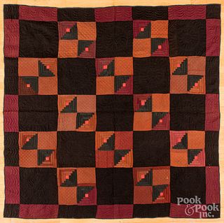 Log cabin quilt, early 20th c.