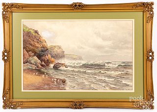Watercolor coastal scene by George Breidling