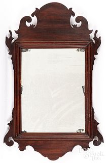 Matched pair of Chippendale mahogany mirrors