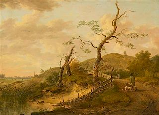* Attributed to Thomas Gainsborough, (British, 1827-1788), Landscape with Figures