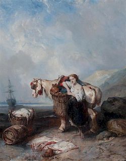 * Louis Gabriel Eugène Isabey, (French, 1803–1886), The Fisherwoman