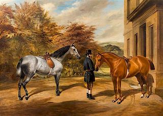 * Benjamin Cam Norton, (British, 1835-1900), Gentleman with Horses, 1876