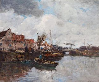 William Frederic Ritschel, (German, 1864-1949), Harbor