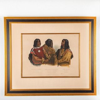 Triple Portrait, Two Blackfoot Chiefs And A Koutani Indian
