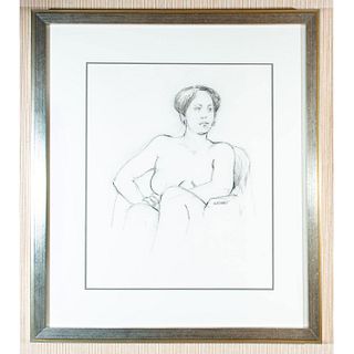 Framed J. Schuman Charcoal Drawing