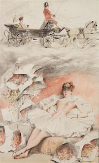 * Leon Francois Comerre, (French, 1850-1916), A Ballerina's Dream