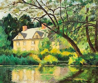 Paul Emile Pissarro, (French, 1884-1972), Maison sur la bord de la riviere