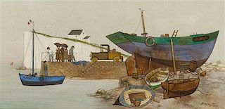 * Philippe Henri Noyer, (French, 1917-1985), Port de Quiberon, 1963
