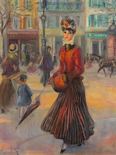* Frederic John Lloyd Strevens, (British, 1902-1990), La jolie Parisienne