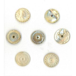 A Small Card Of Colonial Pearl Buttons