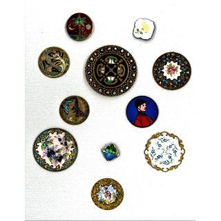 A Small Card Of Assorted Division 1 Enamel Buttons