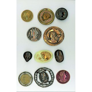 A Small Card Of Assorted Material Assorted Head Buttons